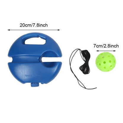 Pickleball Trainer Kit with Pickleball Rackets,2Pc 40-Hole Ball & Elastic Rope for Hand-Eye Coordination & Reflexes Improvement Portable Design for All Skill Levels - Training Universal Training Equipment Set