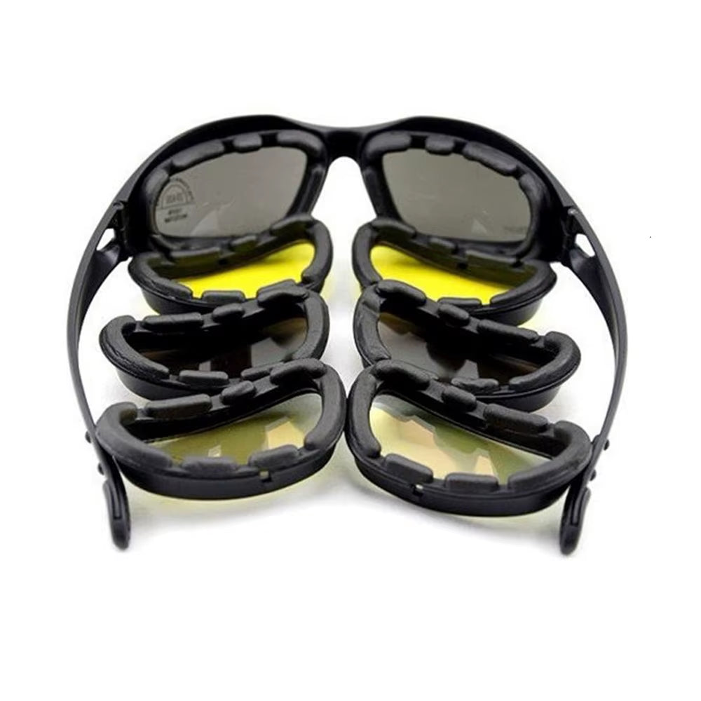 Daisy C5 Army Goggles Desert Storm 4 Lens Outdoor Sports Hunting Sunglasses anti UVA UVB X7 Polarized War Game Motorcycle Glasse