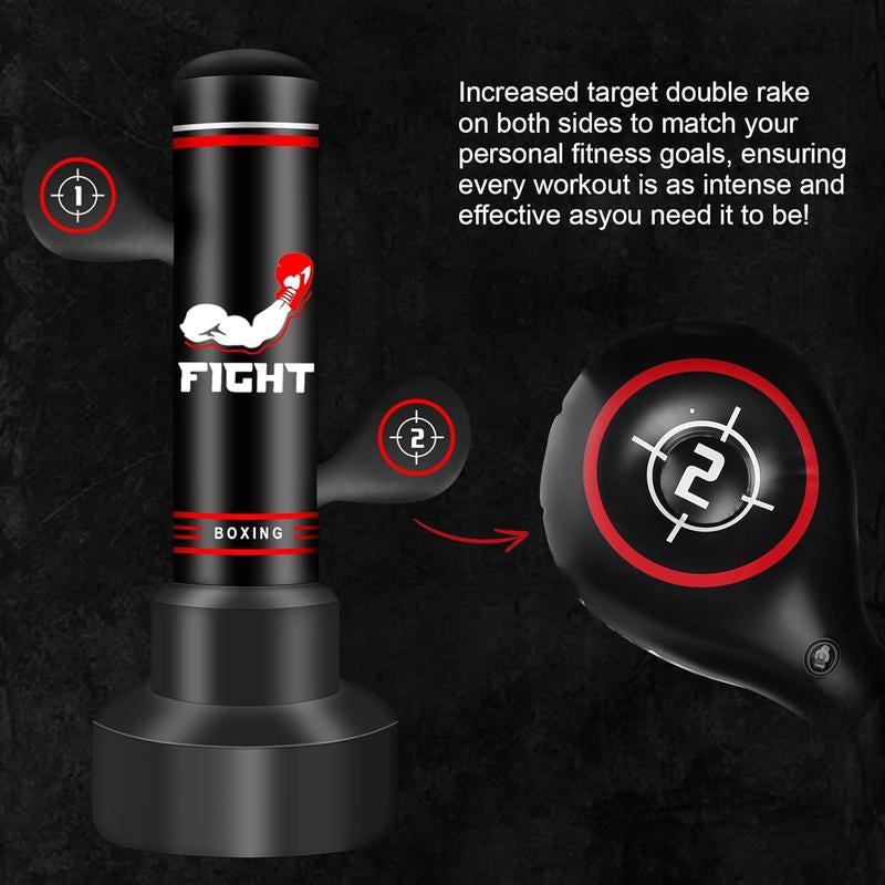 Freestanding Punching Bags for Adults Teens, 70" Freestanding Punching Bag with Stand,Suitable for Kickboxing Martial Arts MMA Dummy Karate Home Gym (Not Included Pump and Gloves)