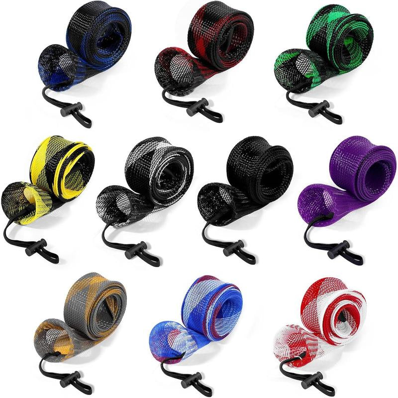 Fishing Rod Sleeve - Fishing Pole Sleeve Fishing Rod Cover for Casting Rod, Sea Fishing Rod, Fly Rod - Braided Mesh Rod Protector Fishing Rod Sock