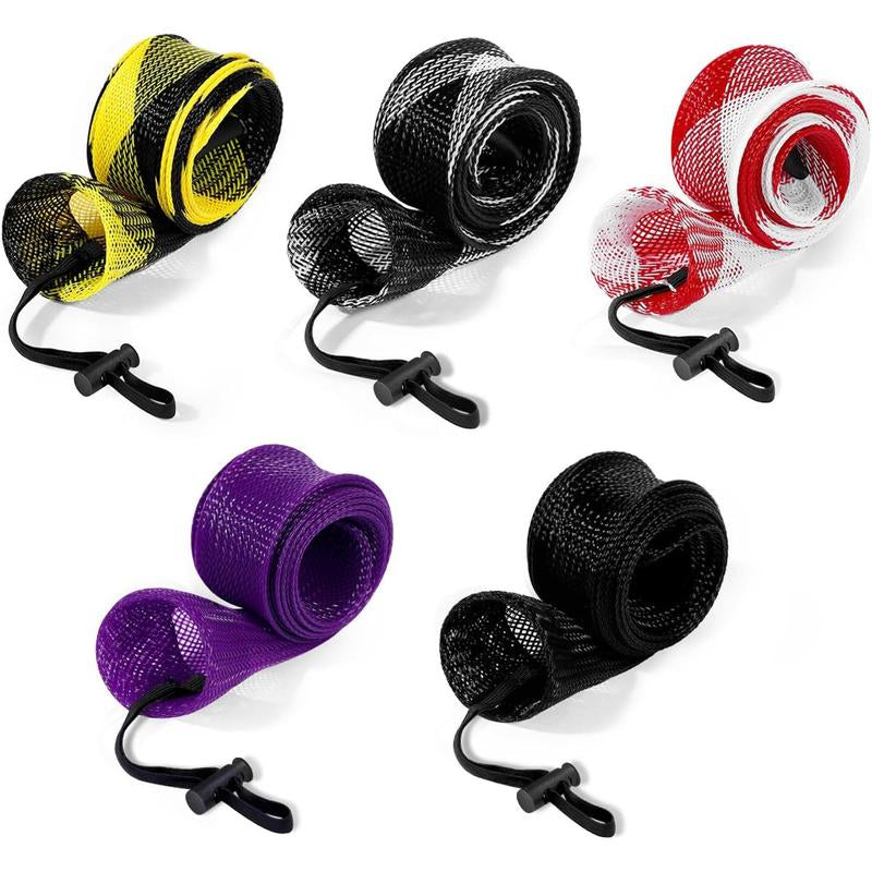 Fishing Rod Sleeve - Fishing Pole Sleeve Fishing Rod Cover for Casting Rod, Sea Fishing Rod, Fly Rod - Braided Mesh Rod Protector Fishing Rod Sock