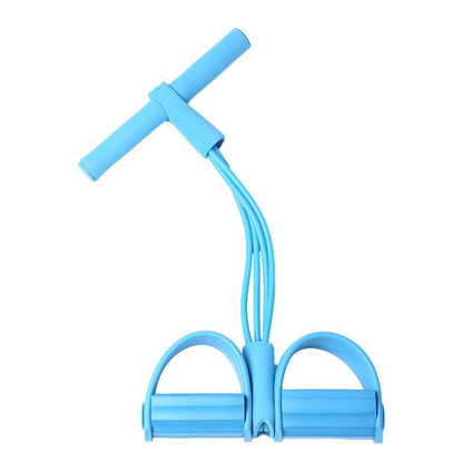 Multifunction Tension Rope, 4-Tube Elastic Yoga Pedal Puller Resistance Band, Natural Latex Tension Rope Fitness Equipment, for Abdomen/Waist/Arm/Leg Stretching Slimming Training