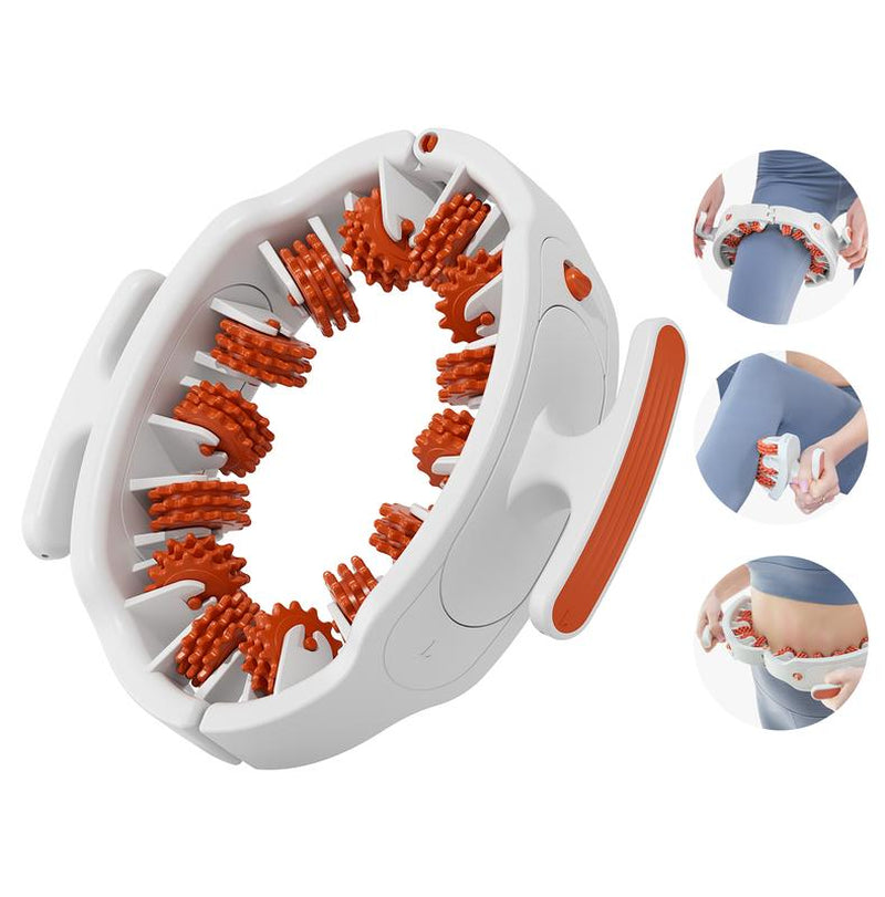 Daily Orange Cellulite Manual Push-Pull Roller for Thigh Calf Waist - Deep Tissue Pain Relief Body Sculpting Anti-Inflammation Fast Recovery Pilates Equipment Yoga Gear