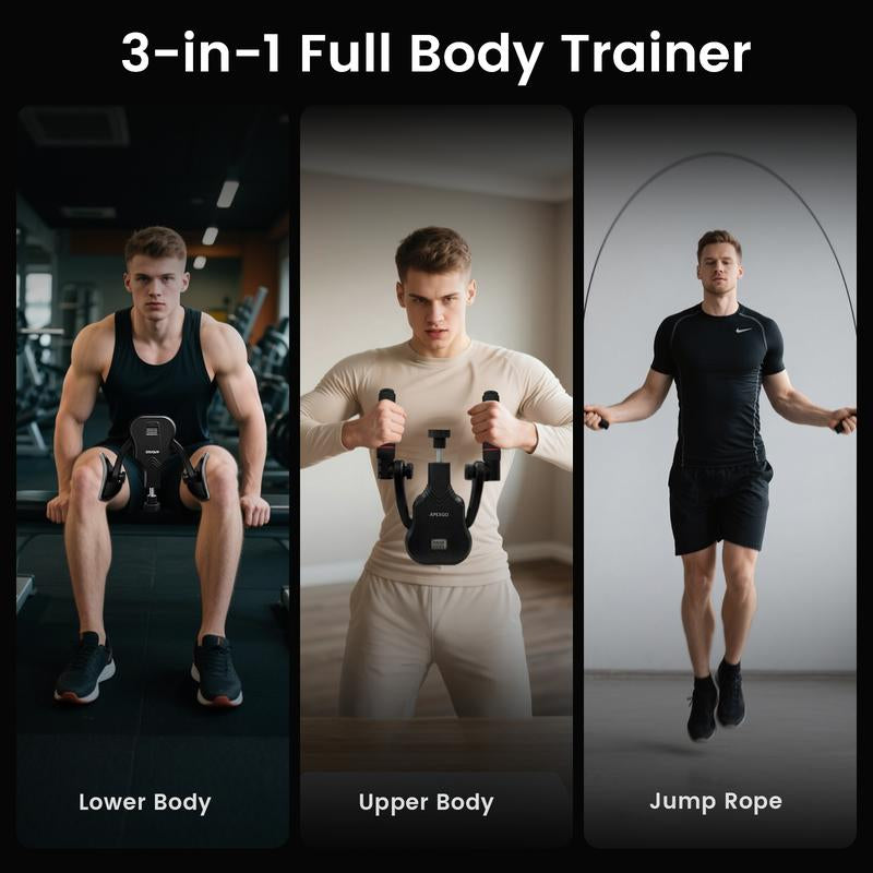 APEXGO 3-In-1 Thigh Trainer 44-132 Lbs Adjustable Resistance Pelvic Floor Muscle Kegel Exerciser, Inner Thigh Exerciser & Booty Trainer for Women & Men, Workout Machine