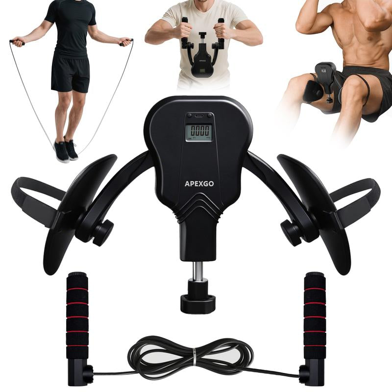 APEXGO 3-In-1 Thigh Trainer 44-132 Lbs Adjustable Resistance Pelvic Floor Muscle Kegel Exerciser, Inner Thigh Exerciser & Booty Trainer for Women & Men, Workout Machine