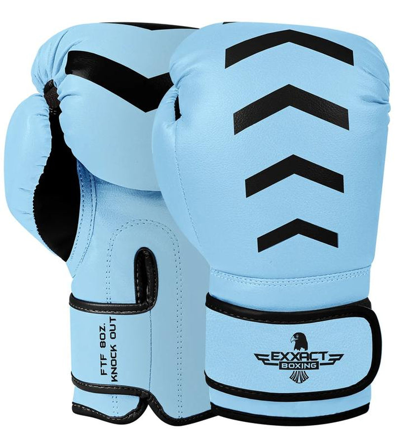 Kids Knockout Boxing Gloves with Padded Protection (Baby Blue/Balck)