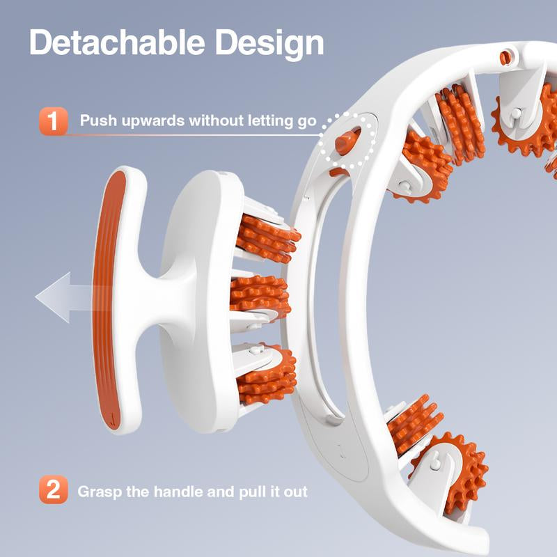 Daily Orange Cellulite Manual Push-Pull Roller for Thigh Calf Waist - Deep Tissue Pain Relief Body Sculpting Anti-Inflammation Fast Recovery Pilates Equipment Yoga Gear