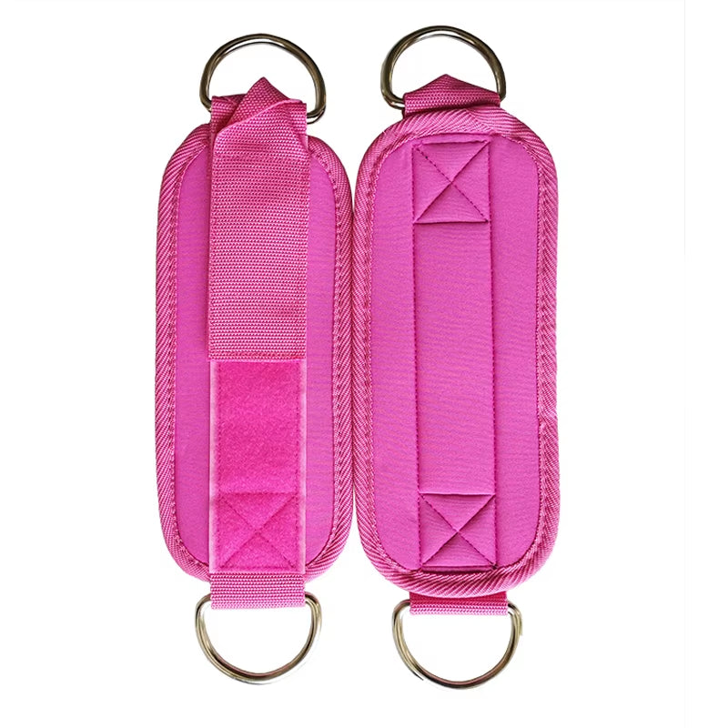 Fitness Adjustable D-Ring Ankle Cuffs Sport Ankle Straps for Cable Machines Gym Leg Pulley with Buckle Sports Feet Guard Workout