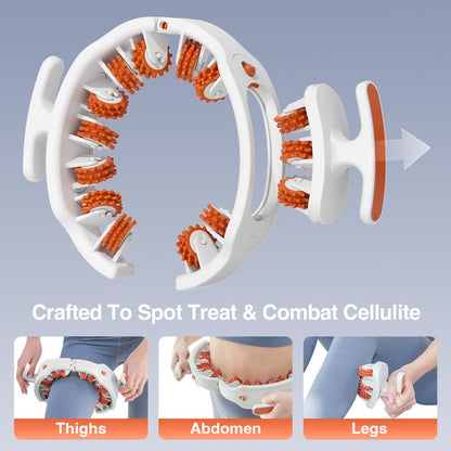 Daily Orange Cellulite Manual Push-Pull Roller for Thigh Calf Waist - Deep Tissue Pain Relief Body Sculpting Anti-Inflammation Fast Recovery Pilates Equipment Yoga Gear