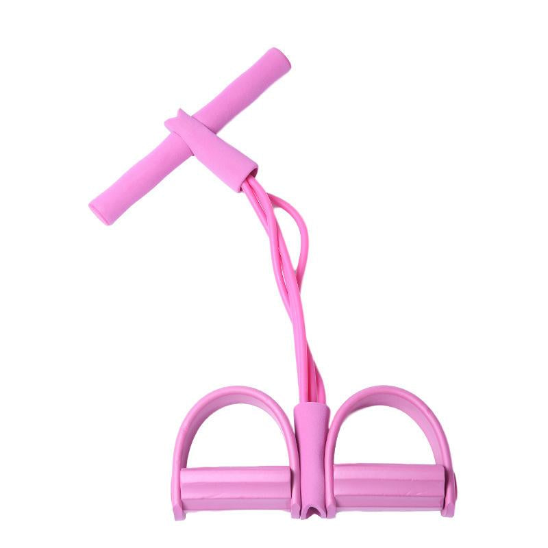 Multifunction Tension Rope, 4-Tube Elastic Yoga Pedal Puller Resistance Band, Natural Latex Tension Rope Fitness Equipment, for Abdomen/Waist/Arm/Leg Stretching Slimming Training