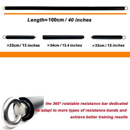 Workout Bar Fitness Resistance Bands Set Pilates Yoga Pull Rope Exercise Training Expander Gym Equipment for Home Bodybuilding