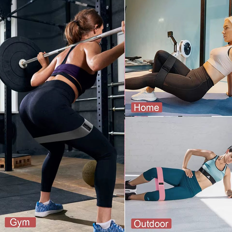 Fitness Rubber Band Elastic Yoga Resistance Bands Set Hip Circle Expander Bands Gym Fitness Booty Band Home Workout