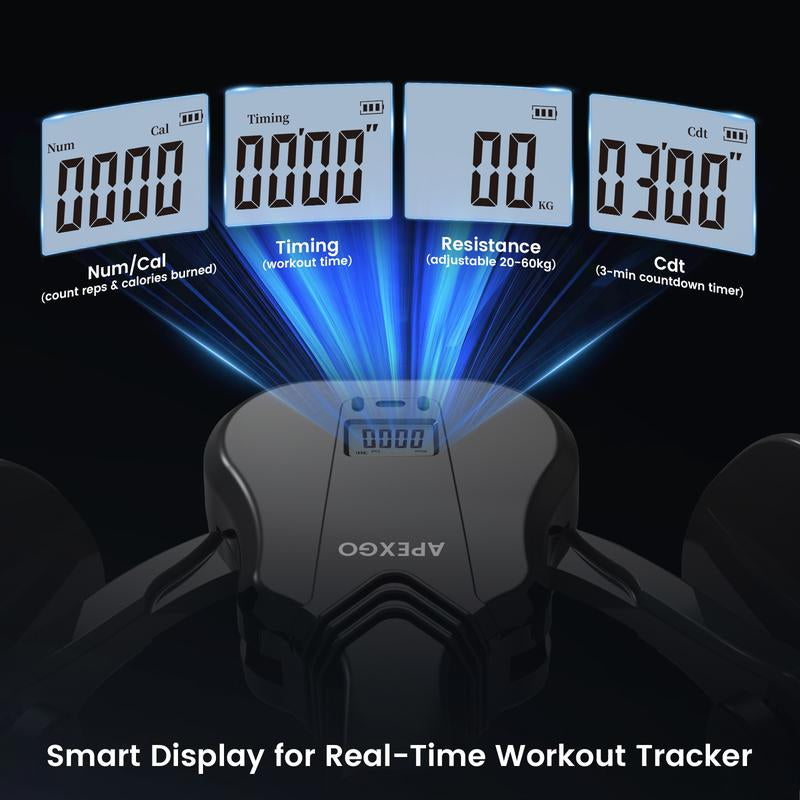 APEXGO 3-In-1 Thigh Trainer 44-132 Lbs Adjustable Resistance Pelvic Floor Muscle Kegel Exerciser, Inner Thigh Exerciser & Booty Trainer for Women & Men, Workout Machine