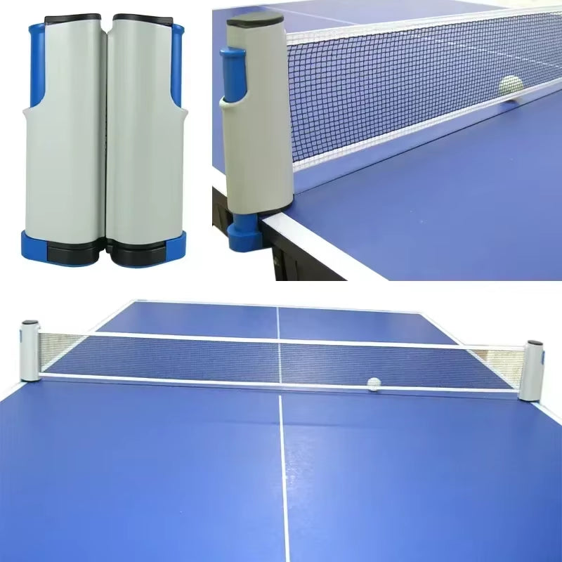 2024 Hot Table Tennis Net Anywhere Retractable Rack Sports Replacement Ping Pong Post Net Exercise Accessories Equipments