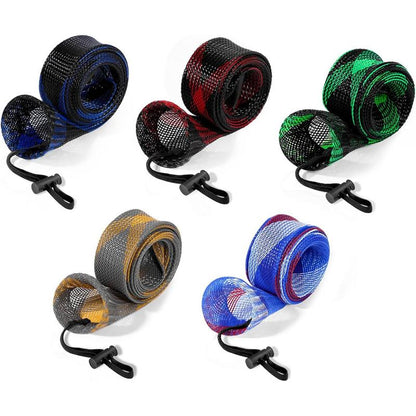 Fishing Rod Sleeve - Fishing Pole Sleeve Fishing Rod Cover for Casting Rod, Sea Fishing Rod, Fly Rod - Braided Mesh Rod Protector Fishing Rod Sock